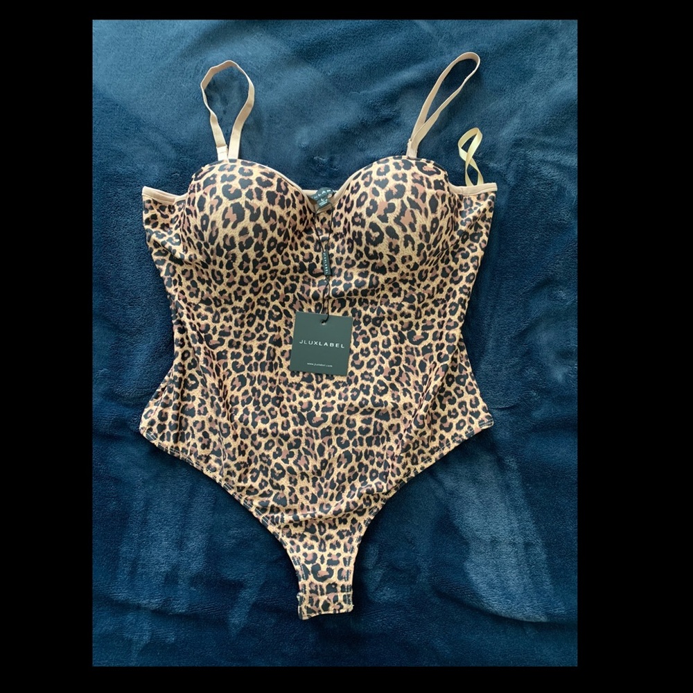 JLuxeLabel LEOPARD SIDONIE BUSTIER BODYSUIT